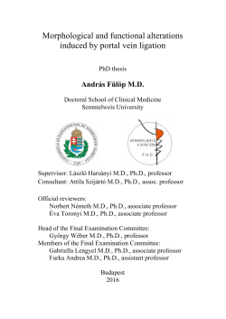 Morphological and functional alterations induced by portal vein