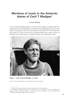 Mentions of music in the Antarctic diaries of Cecil - ANU Press
