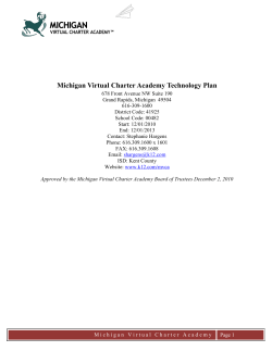 Michigan Virtual Charter Academy Technology Plan