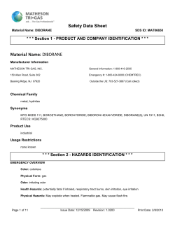 Diborane (B2H6) - Research Service Centers