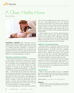A Clean, Healthy Home