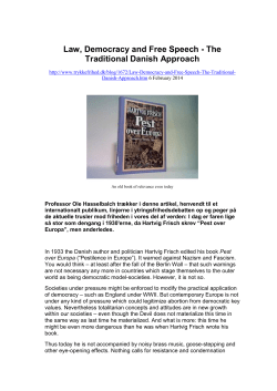 Law, Democracy and Free Speech - The