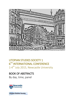 2015 - Utopian Studies Society