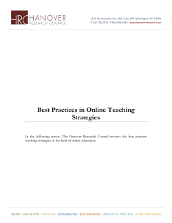 Best Practices In Online Teaching Strategies