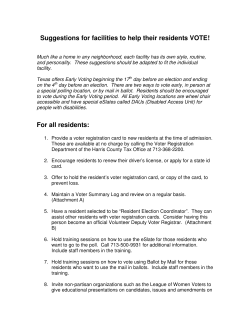Harris County Voting Best Practices Guide