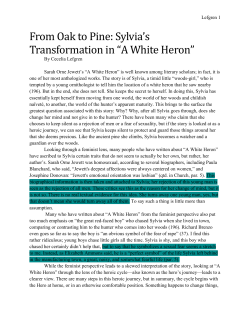 From Oak to Pine - Cecelia Lefgren`s Portfolio