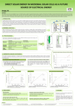 direct solar energy in microbial solar cells as a future
