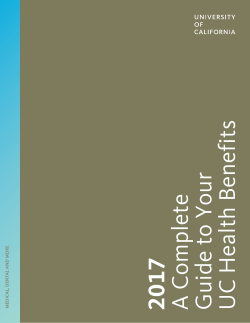A Complete Guide to Your UC Health Benefits - UCnet