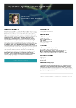 The Smallest Organisms Make the Biggest Impact