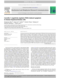 Caveolin-1 negatively regulates TRAIL
