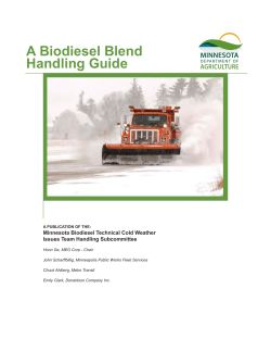 Biodiesel Blend Handling Guide - the Minnesota Department of