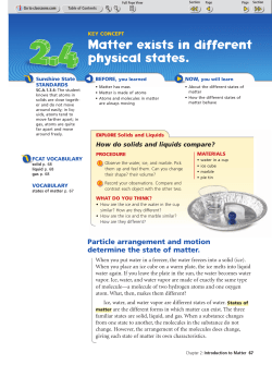 Matter exists in different physical states.