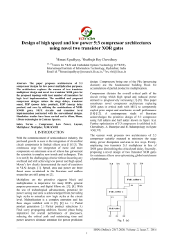 Design of high speed and low power 5:3 compressor