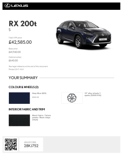RX 200t - Lexus UK