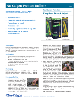 Nu-Calgon Product Bulletin