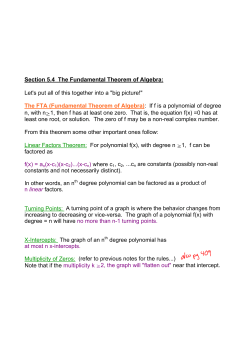 Section 5.4 The Fundamental Theorem of Algebra: Let`s put all of