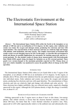 The Electrostatic Environment at the International Space Station