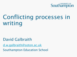 Conflicting processes in writing