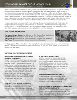 PROVISIONAL RANGER GROUP (6/1-6/6, 1944)