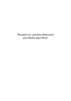 Droplets in annular-dispersed gas-liquid pipe-flows