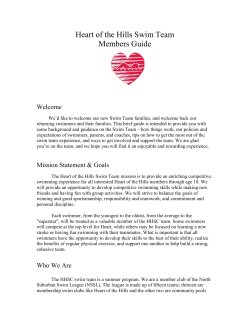 Heart of the Hills Swim Team Members Guide