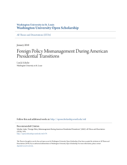 Foreign Policy Mismanagement During American Presidential