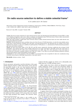 On radio source selection to define a stable celestial frame