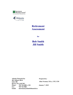 Bob Smith Jill Smith Retirement Assessment