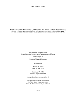 Biotic Factors Affecting 2,4-Diacetylphloroglucinol Biosynthesis