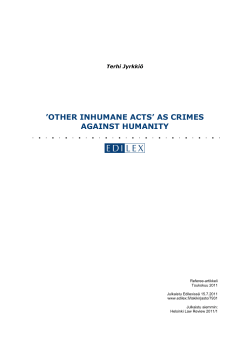 `other inhumane acts` as crimes against humanity