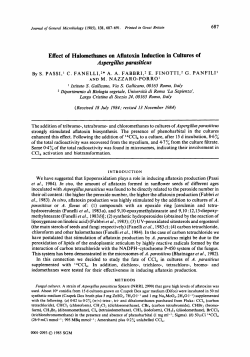 Effect of Halomethanes on Aflatoxin Induction in