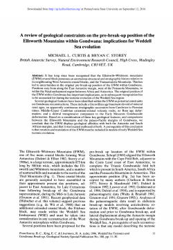 A review of geological constraints on the pre-break-up