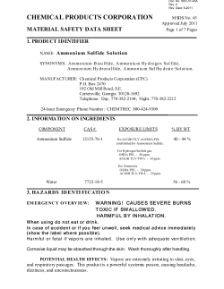 Ammonium Sulfide Solution 40-44% 2011