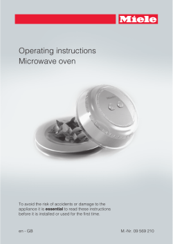 Operating instructions Microwave oven
