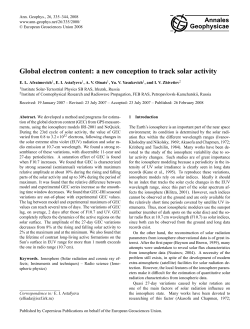 Global electron content: a new conception to track solar activity
