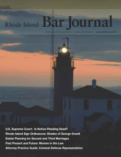 Bar Journal Volume 58 Number 4 January/February 2010