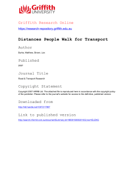 Distances People Walk for Transport
