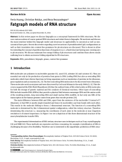 Fatgraph models of RNA structure