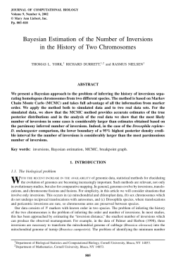 Bayesian Estimation of the Number of Inversions in the History of