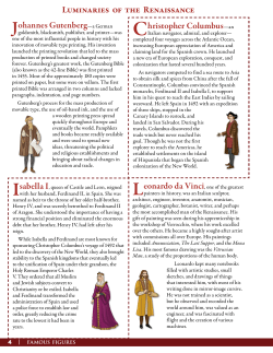 Johannes Gutenberg&mdash;a German Luminaries of the Renaissance