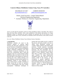 Control of Binary Distillation Column using Fuzzy PI
