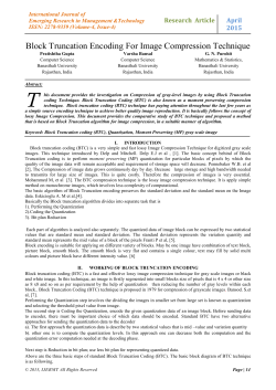 Block Truncation Encoding For Image Compression