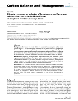 Carbon Balance and Management