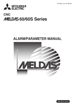 MELDAS 60/60S Series ALARM/PARAMETER MANUAL