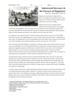 Indentured Servitude