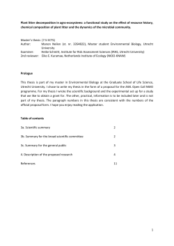 Plant litter decomposition in agro-ecosystems