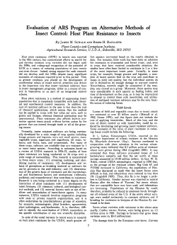 Host Plant Resistance to Insects
