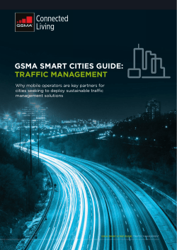 GSMA SMArt CitieS Guide: trAffiC MAnAGeMent