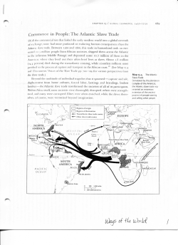 Commerce in People: The Atlantic Slave Trade
