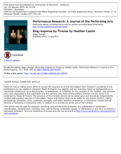 Tiresias by Heather Cassils